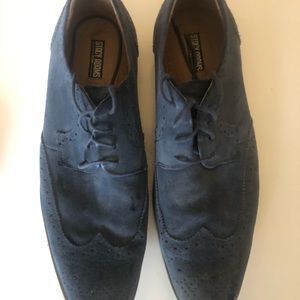 Blue Stacy Adams Plain toe Lace Up Oxford